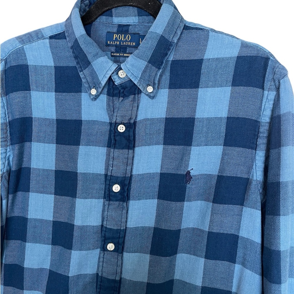 Polo Ralph Lauren Classic Fit Plaid Double-Faced Shirt Size Large - Picture 4 of 6